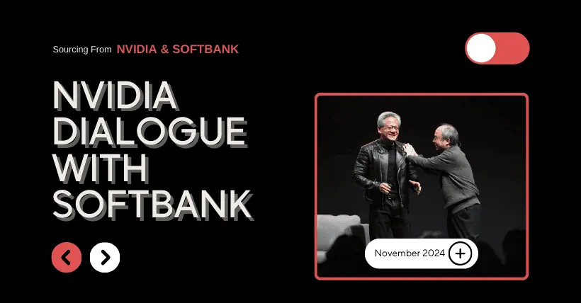 Nvidia CEO Jensen Huang meets SoftBank CEO Masayoshi Son. Via DiskMFR.