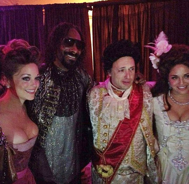 David Sacks and Snoop Dog at Sacks' Marie Antoinette themed birthday party (2012)