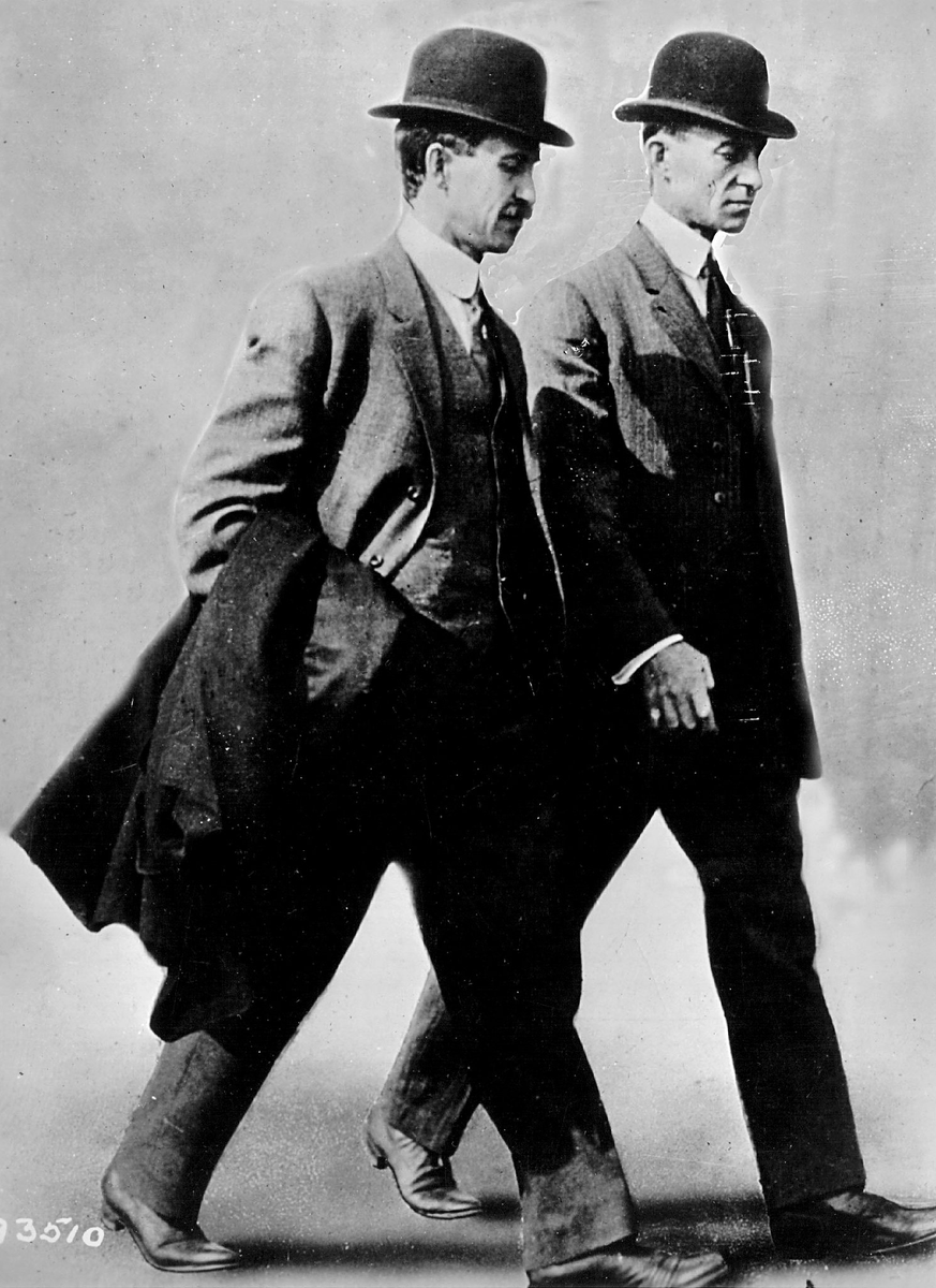 The Wright Brothers (inventors of the first motor-operated airplane)